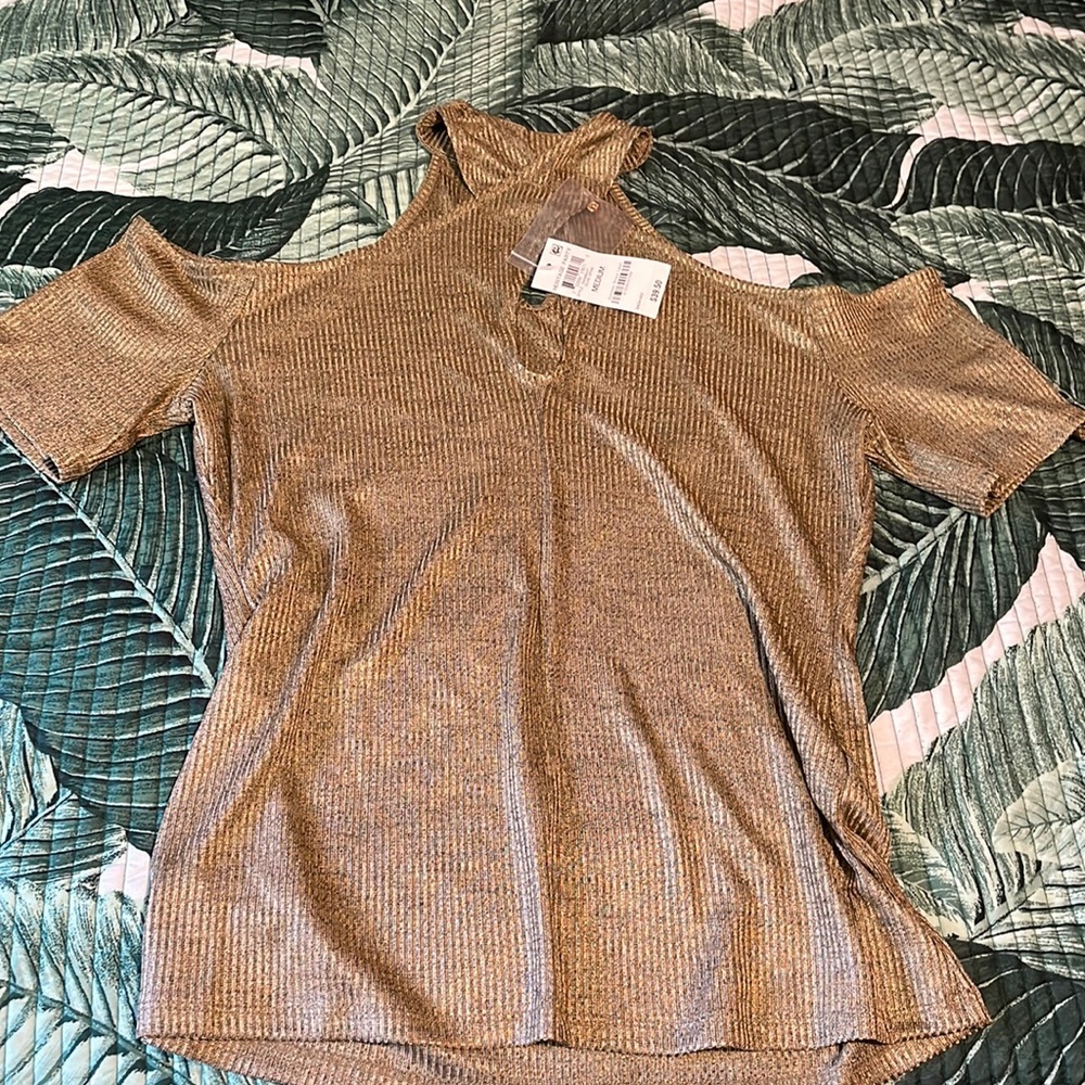 INC Gold Shirt Brand New Size M